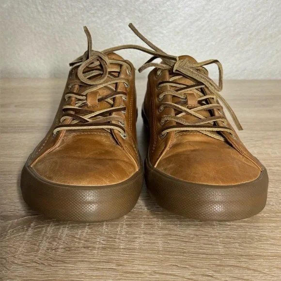 Sperry Striper II LTT Cognac Leather Low Top Sneakers Sahara Men 10 Oxford Shoes - Picture 2 of 12